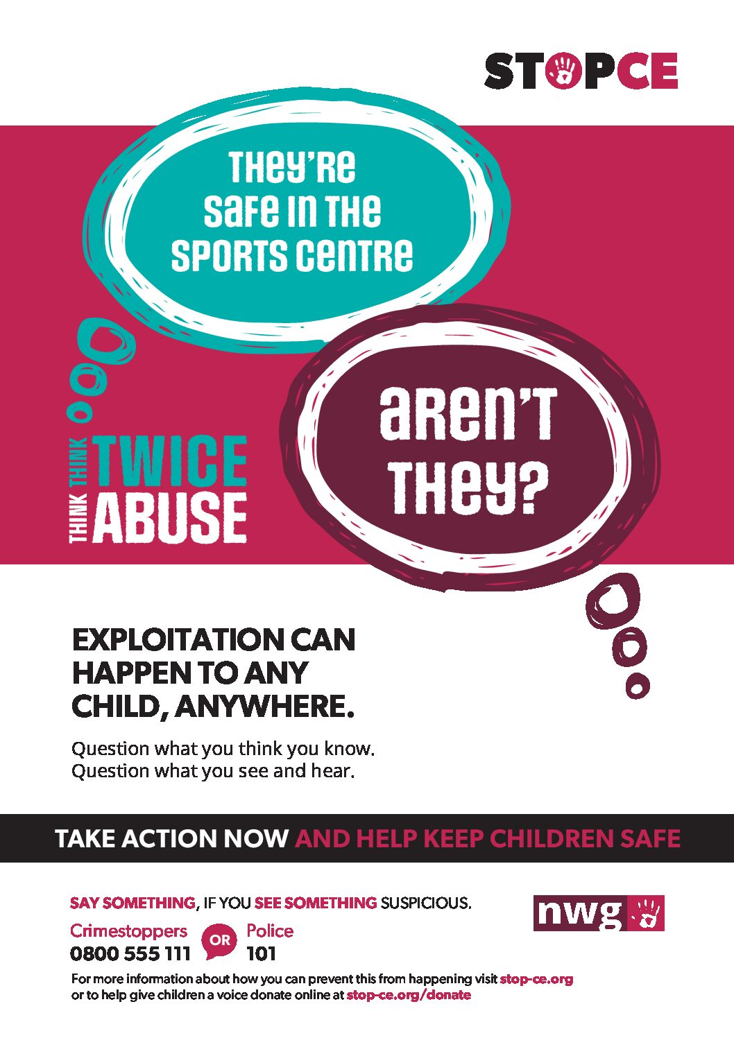Exploitation can happen to any child, anywhere……….