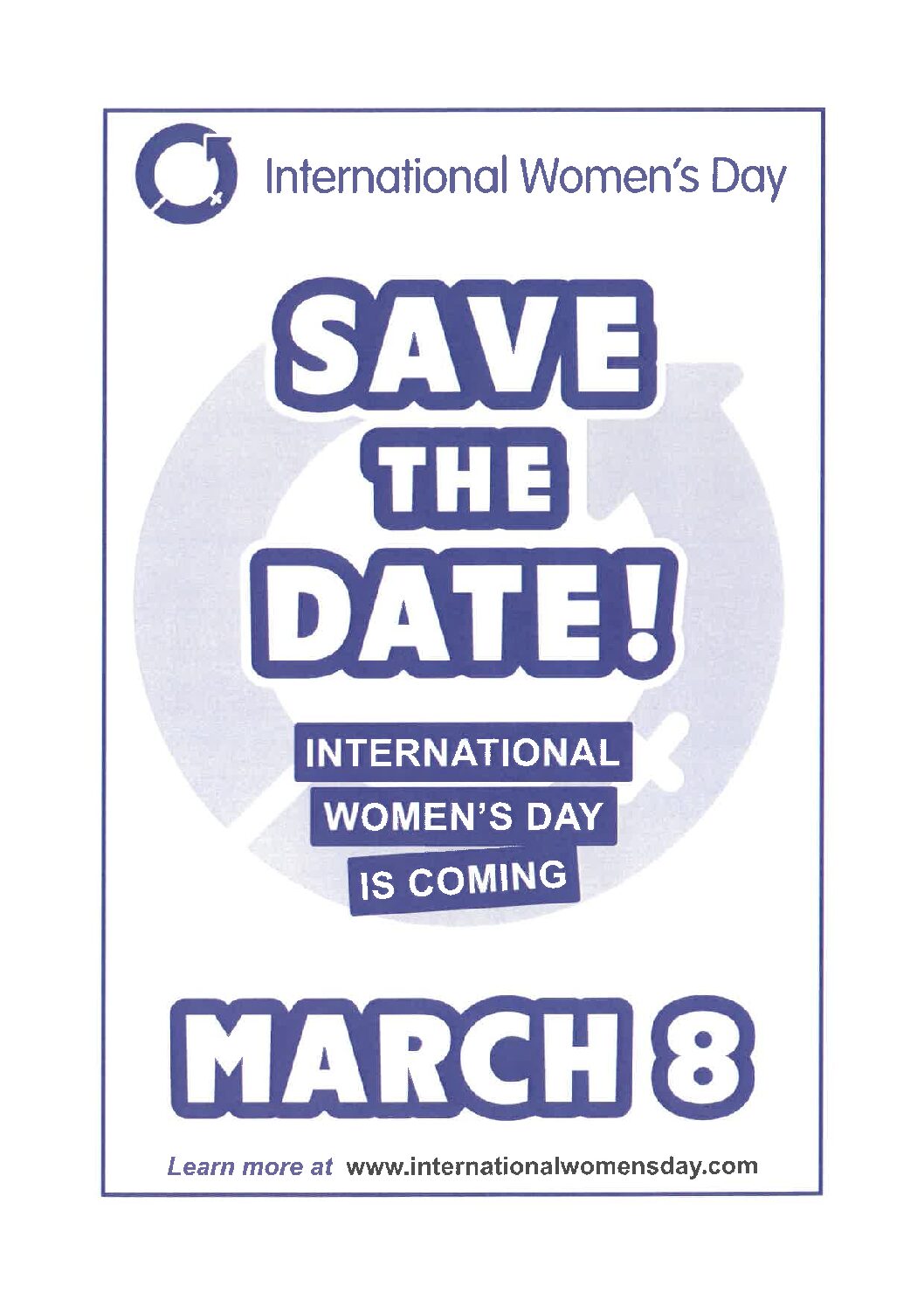 International Women’s Day : 8th March 2024
